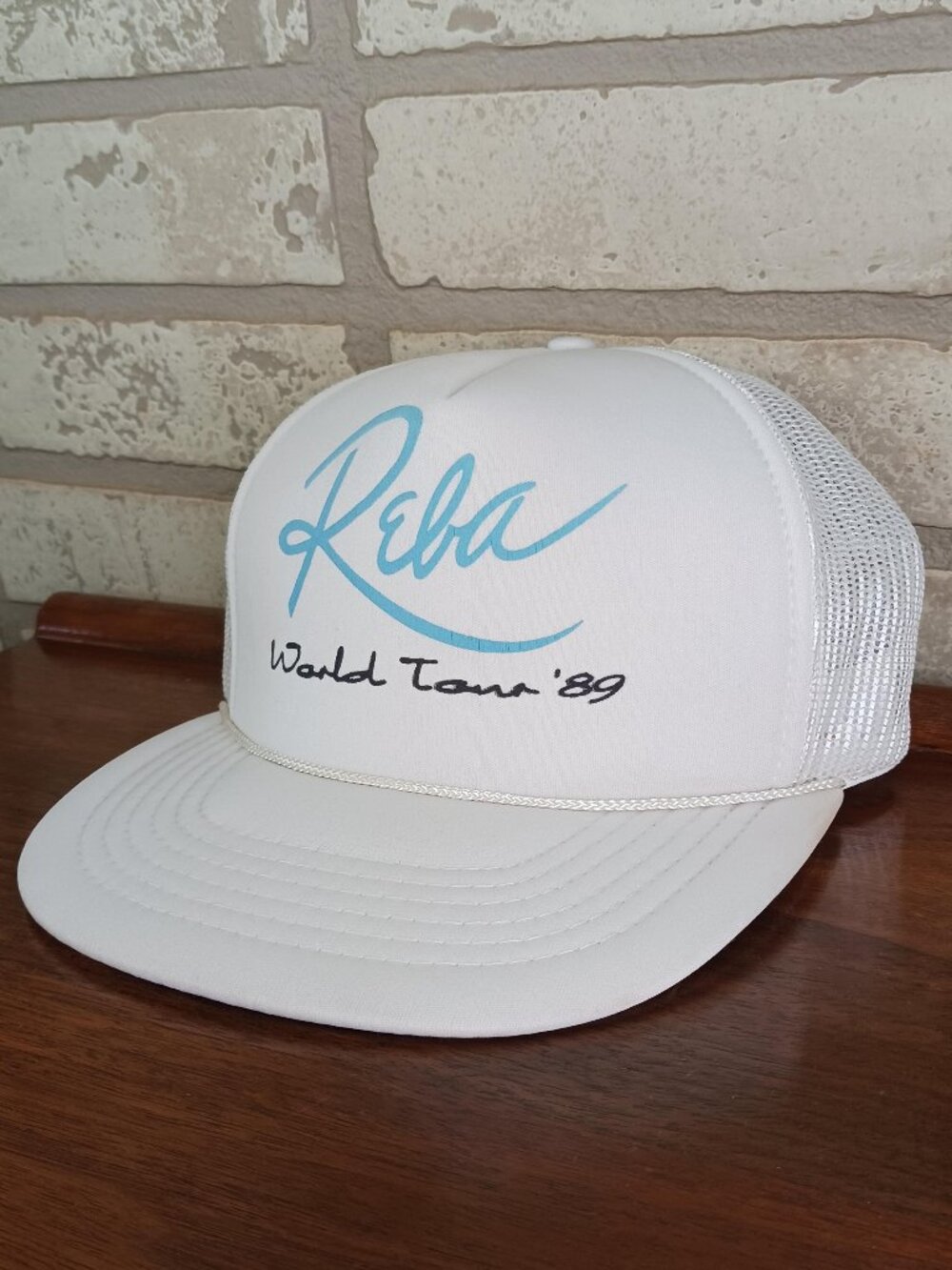 Reba World Tour 1989 Hat Cap Mens Vintage Adjustable Snapback White